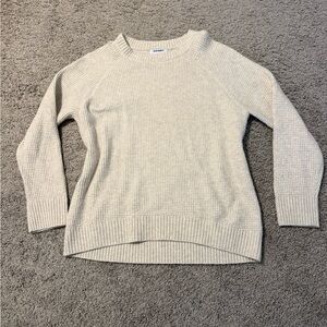 Old Navy Women's Light Beige Crew Neck Sweater Size Medium Petite